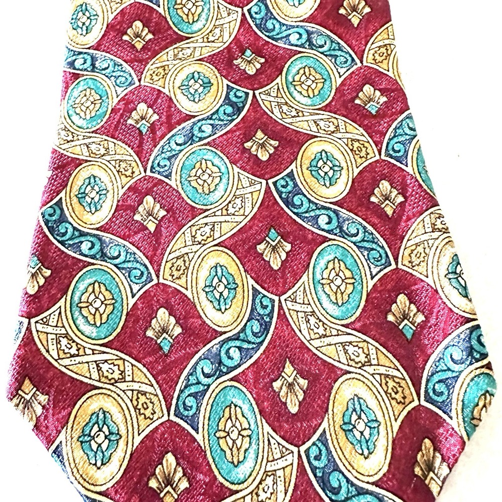 Givenchy Gentleman‎ Tie Medallion Scroll 100% Silk Made USA Luxury Designer